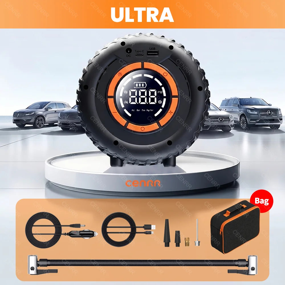 Tyre Design Car Tire Inflator Portable Air Pump Electric Air Pressure Injector Wireless Air Compressor Powerful Tyre Inflator
