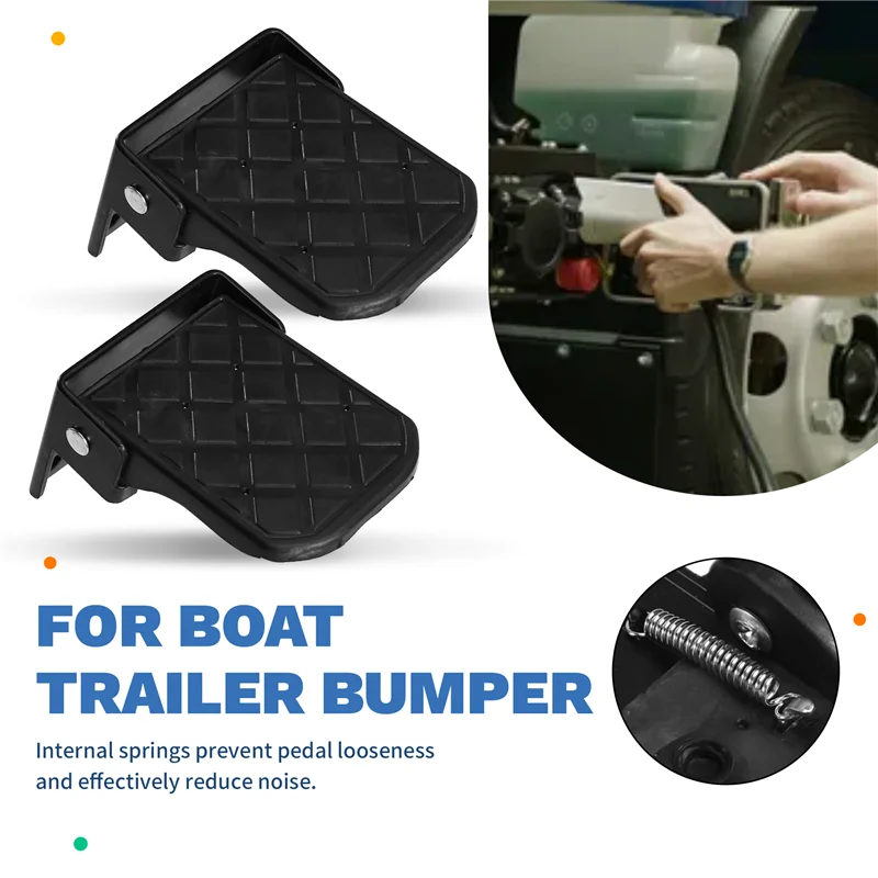 2PCS Anti-Slip Folding Truck Bed Step For Boat Trailer Bumper And Pickup Tailgate Ladder, RV Exterior Parts
