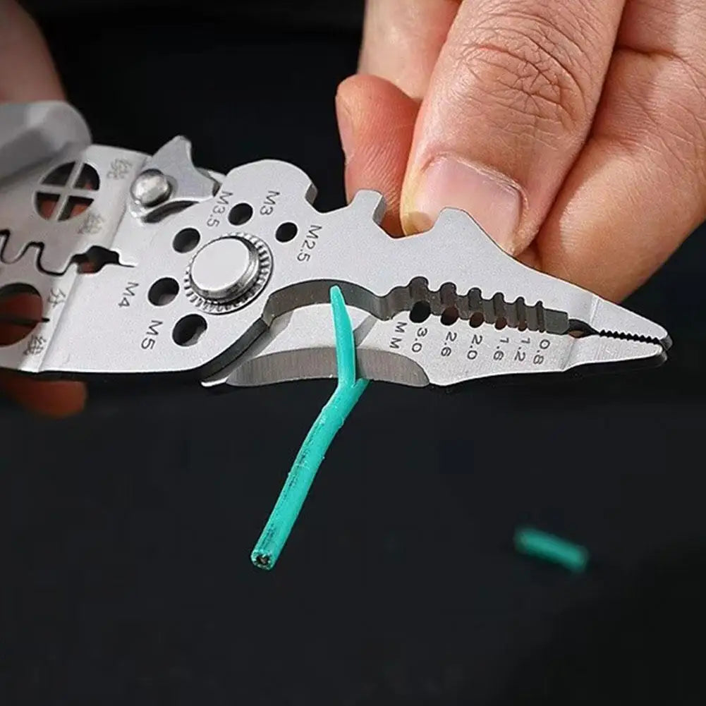 Electrician Wire Stripper Multifunctional Non-slip Decrustation Pliers Adjustable Electrical Wire Stripping Tool Wire Stripper