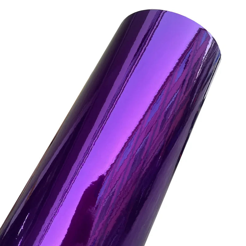 Purple Chrome Mirror Vinyl Wrap Film – Glossy Stretchable Car Decal