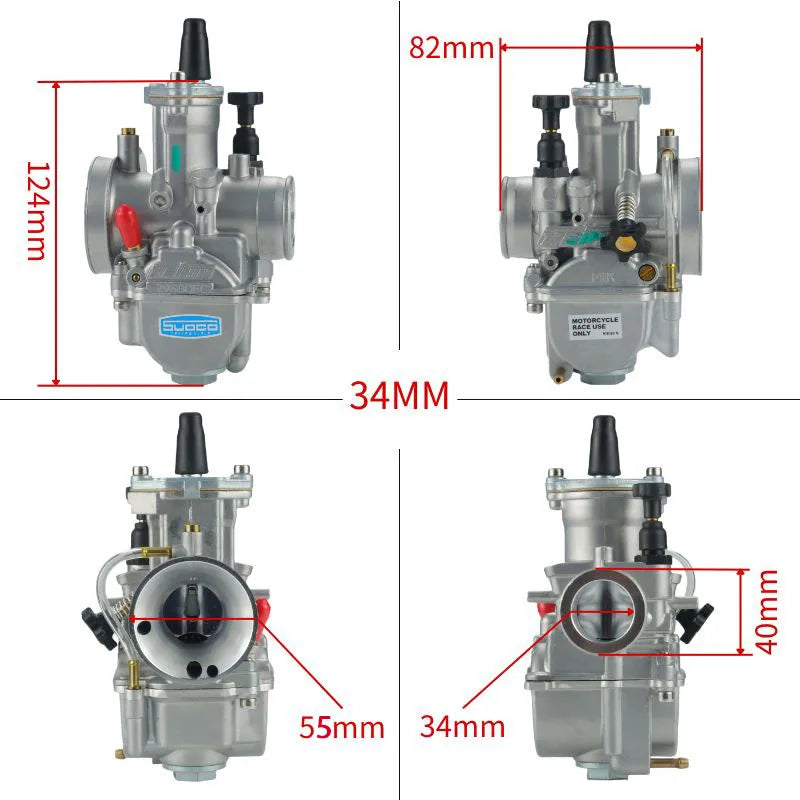 Keihin KOSO PWK Racing Carburetor 24-34mm for 2T/4T Engines - image 7