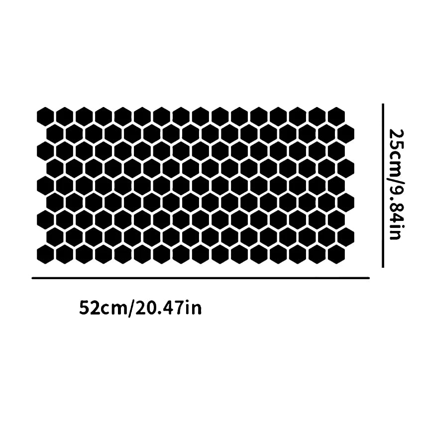 Matte Black Honeycomb Car Vinyl Wrap, 75 x 50cm Mesh Pattern - view 14