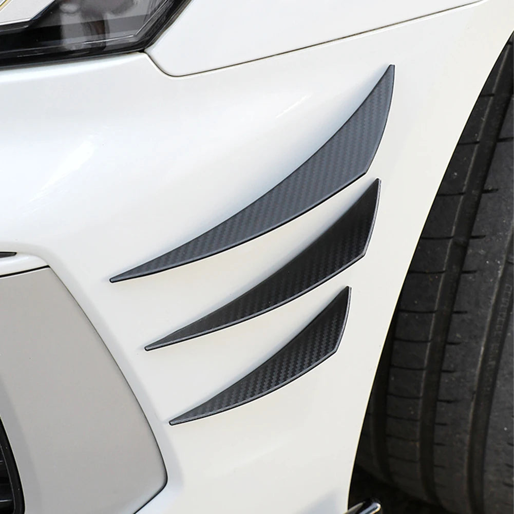 Universal Front Bumper Lip Spoiler Canards 4 or 6 Piece Set - image 11