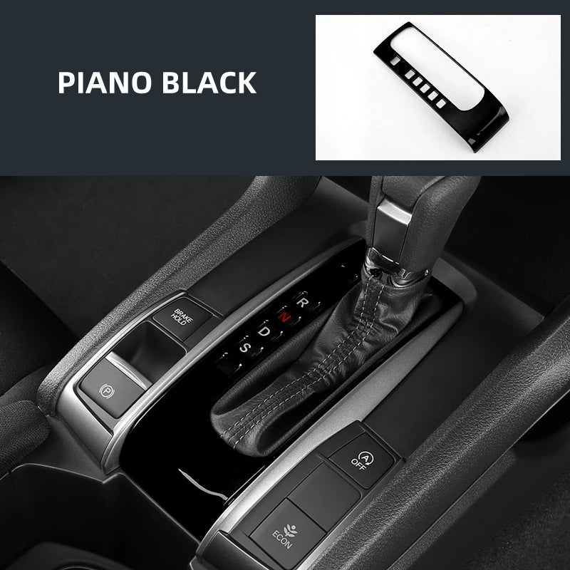 Gear Shift Panel Trim Sticker for Honda Civic 10th Gen Sedan 2016-2021