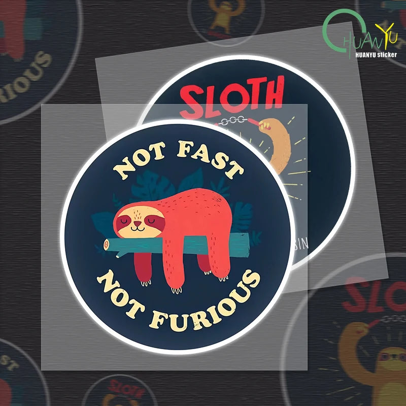 Funny Sloth Rear Windshield or Trunk Decal, 15 x 15cm