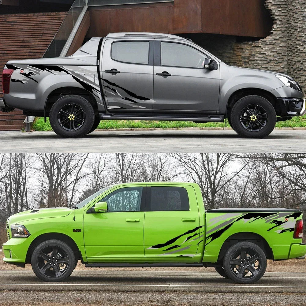 Pickup Truck Tuning Decal Set, 3 Pieces, Universal Fit
