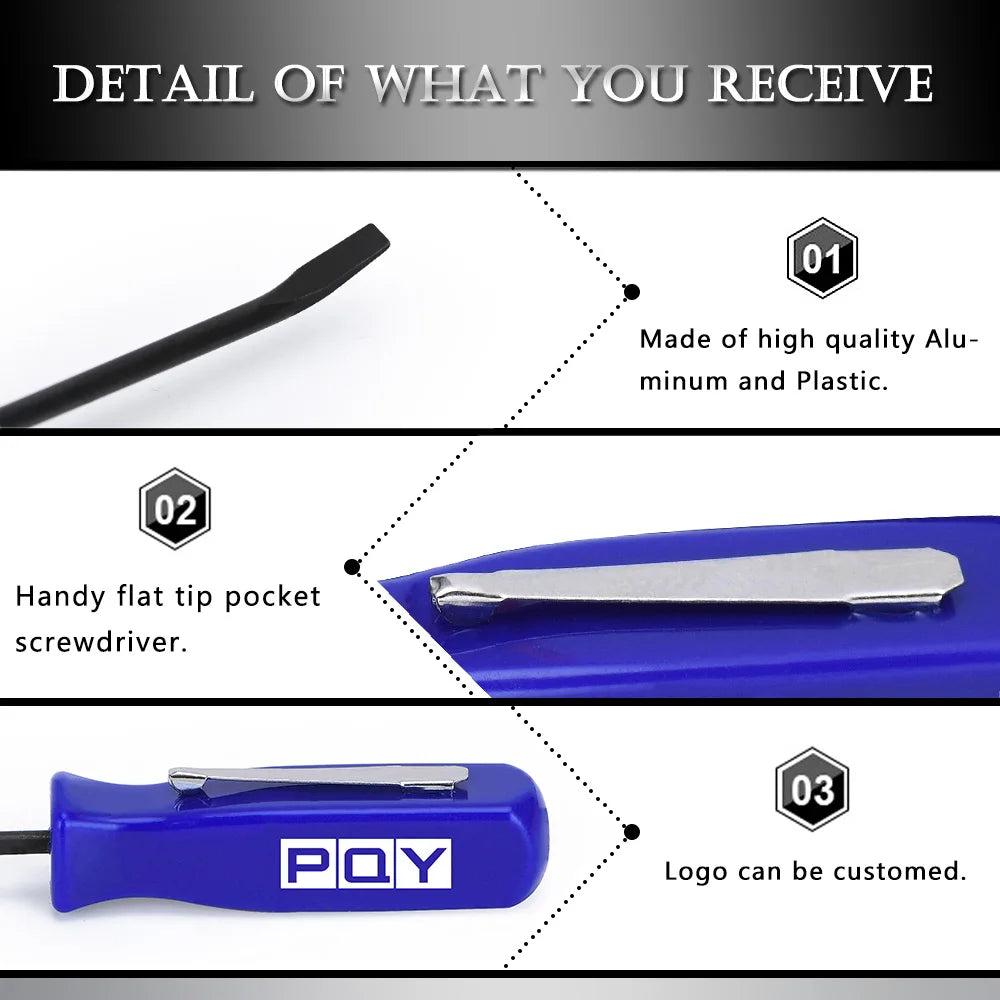 3Pocket Pry Bar Short Angled Operating Handy Tool 4-Sided Grip Car Repair Remove Tools WLR-GJ005-QY