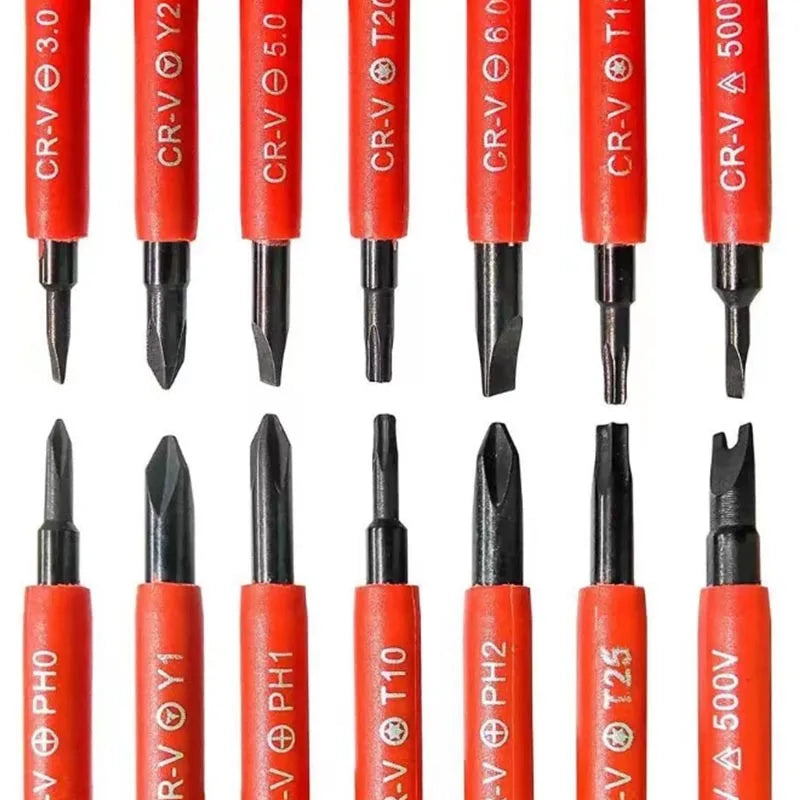 15Pcs 1000V Insulated Screwdriver Set Electrician Kit Magnetic Bits - image 3