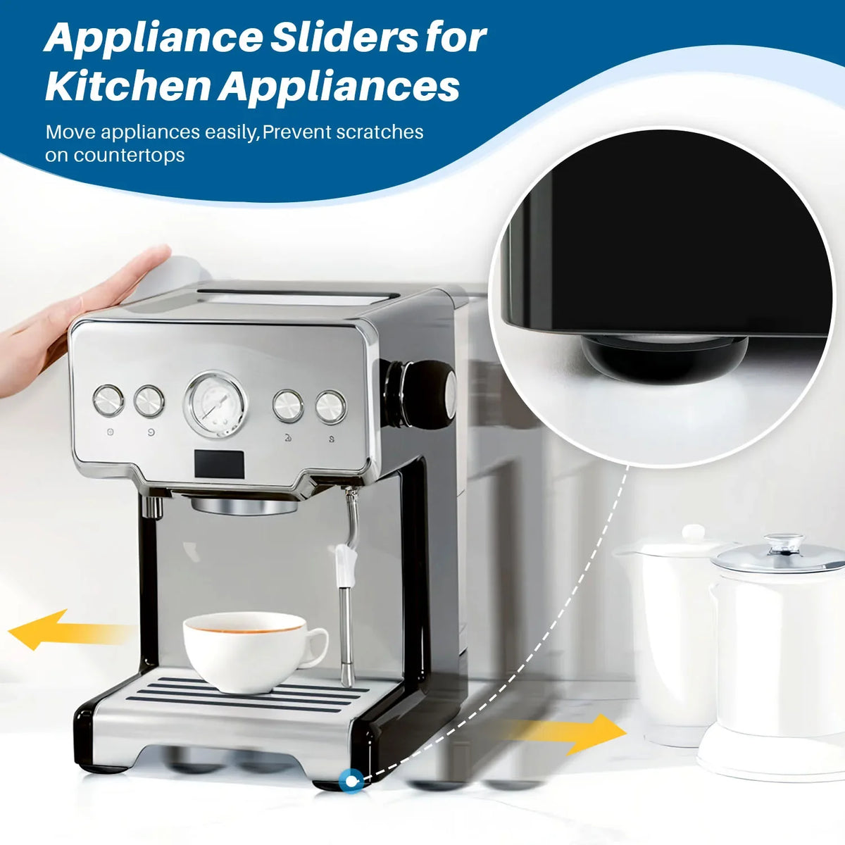 Furniture & Appliance Sliders, 24/4 Pack – Anti-Scratch Moving Pads