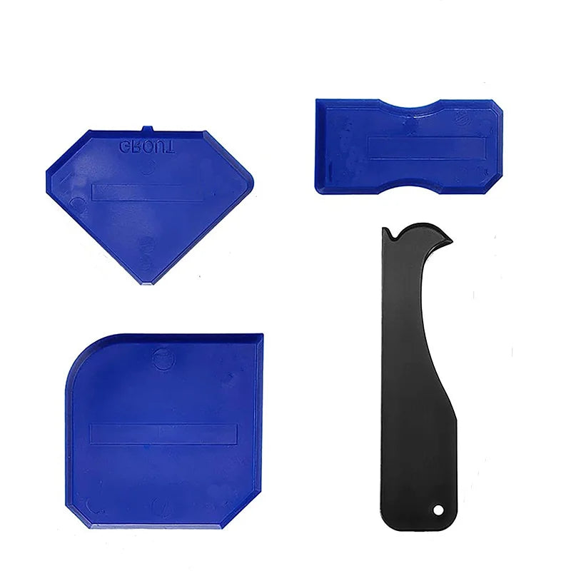 Silicone Caulking Tool Kit with Caulk & Grout Remover Scraper, 4 Pcs