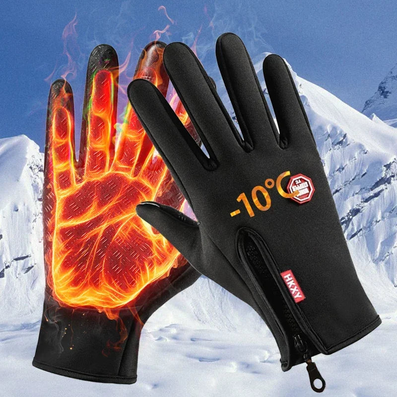 Winter Touchscreen Gloves – Windproof Non-Slip for Driving & Cycling