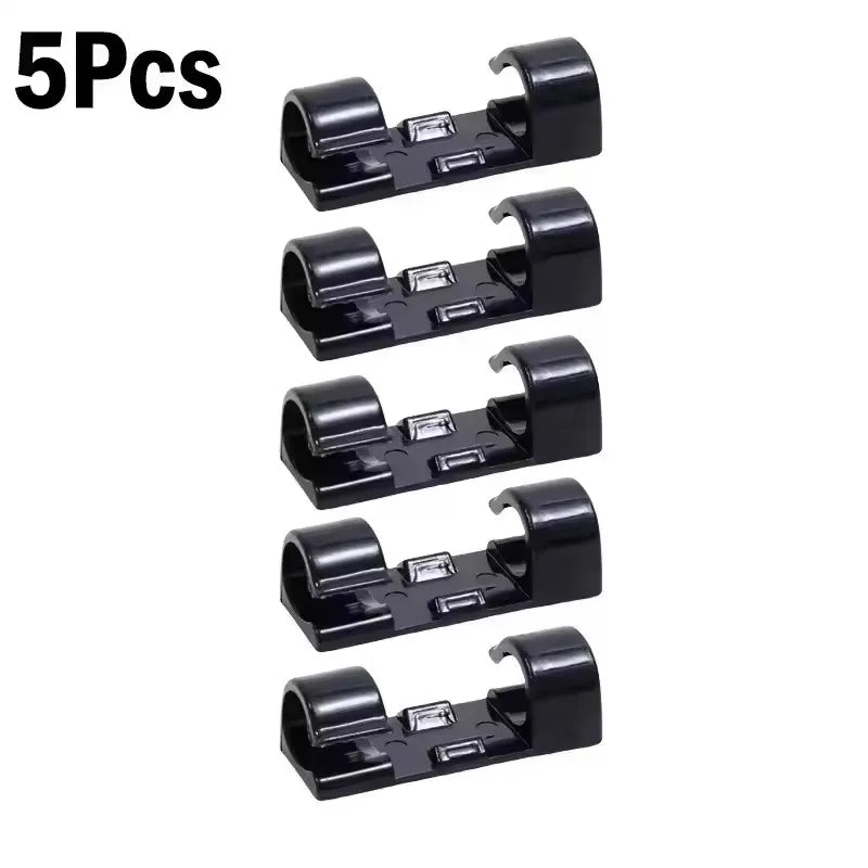 Cable Clips Organizer Drop Wire Holder Cord Management Self-Adhesive Cable Manager Fixed Clamp Wire Winder For Home Office Car