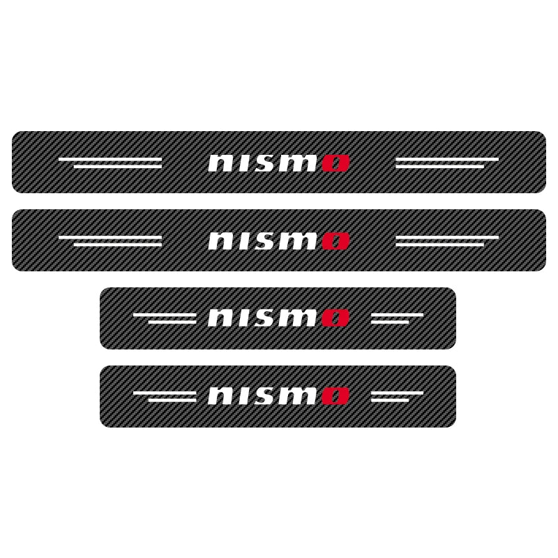 Carbon Fiber Texture Door Sill Sticker Set for Nissan Qashqai and X-Trail