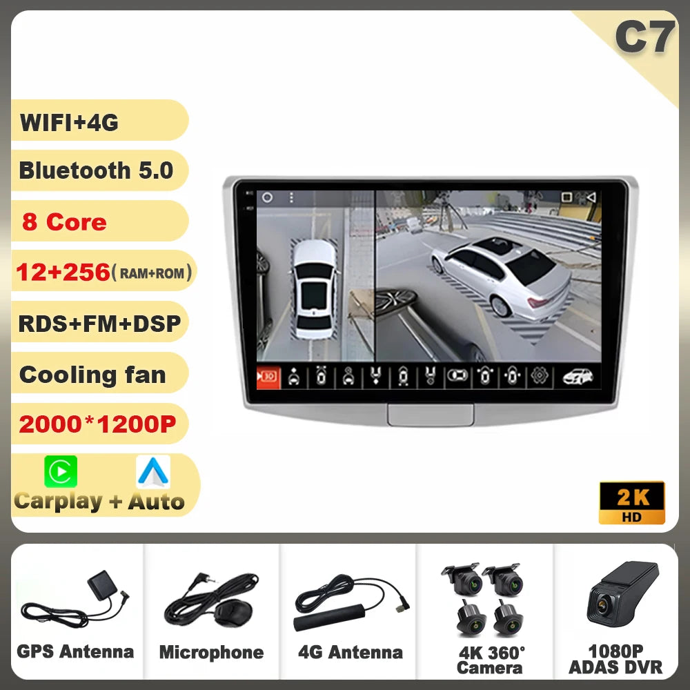 5G 9" Touchscreen Android Car Stereo for VW Passat CC 2010-2015 - image 14