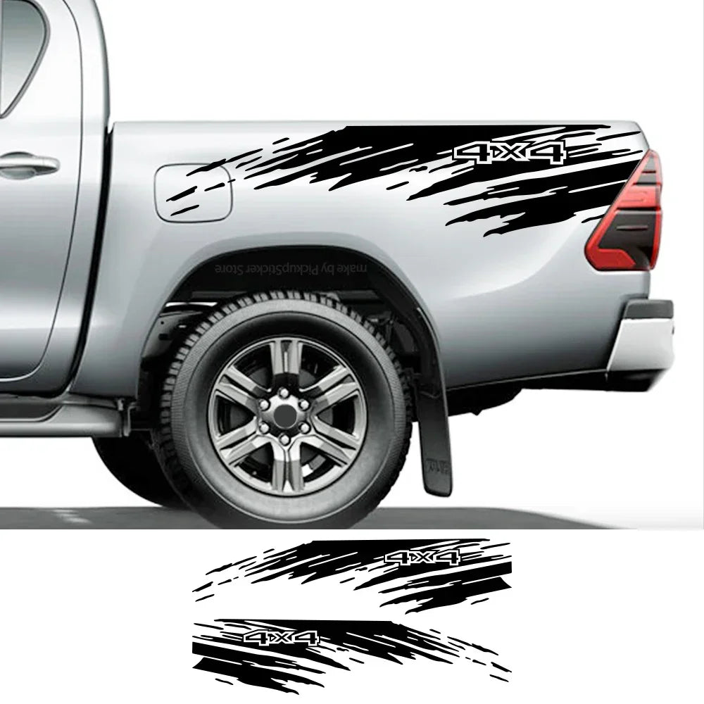 Mudslinger Splash Stripe Pickup Bed Decals, 2 pcs