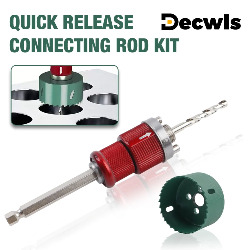 Hole Saw Quick-Release Connecting Rod – Hex Shank