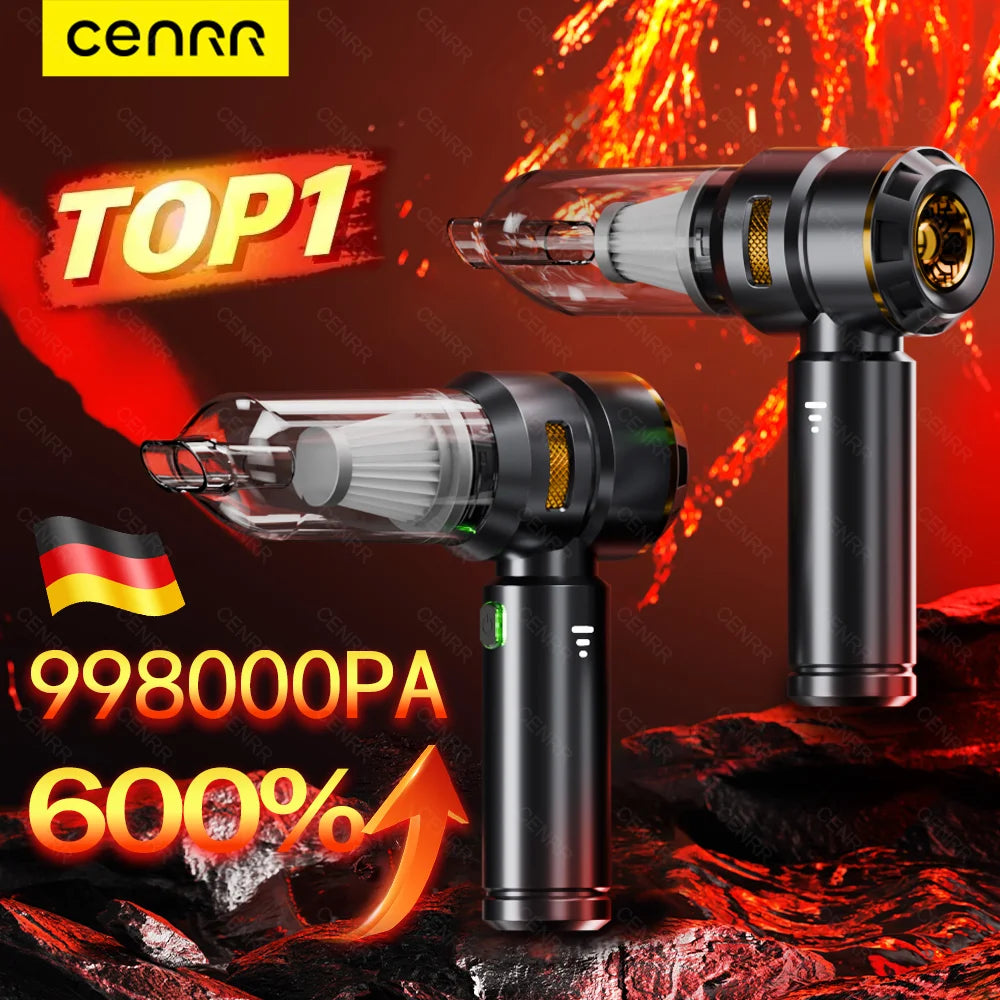 CENRR Cordless Handheld Car Vacuum Cleaner with Powerful Suction