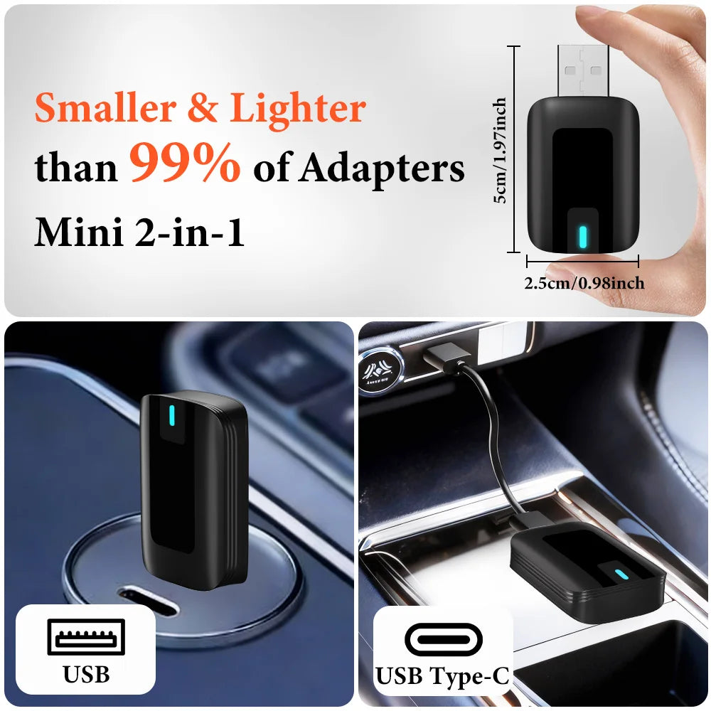 Wireless CarPlay & Android Auto Adapter - Mini AI Box for Cars - image 2
