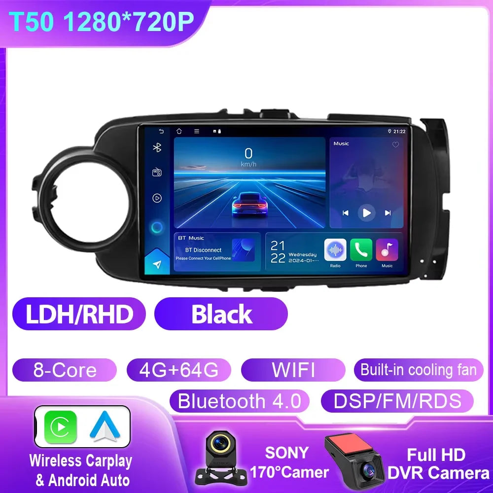 Toyota Yaris 2012-2017 Android Car GPS Radio Bluetooth - image 7