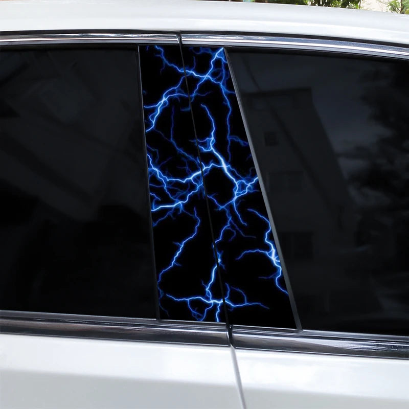 2pc Lightning B-Pillar Car Decals, Scratch Cover Vinyl Stickers - view 7