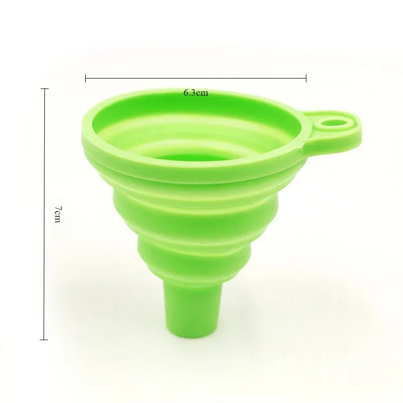 Silicone Car Oil Funnel Set - 2 Collapsible Funnels - image 6