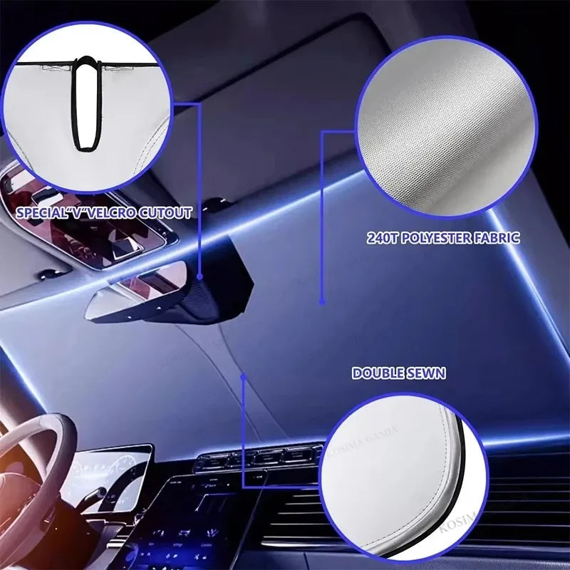 Auto Folding Sun Shade Windshield Visor Cover Car Front Window Sunshade UV Protection Summer Styling Accessories