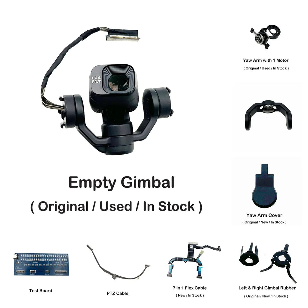 DJI Mini 3 Pro Gimbal Repair Parts – Roll/Yaw Arm, Motor & PTZ Cable