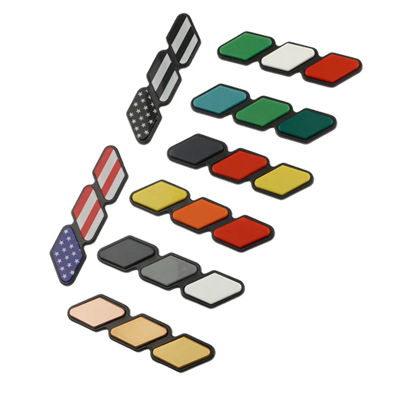 3D Tri-Color Stripe Car Sticker for Toyota Tacoma, 4Runner, Tundra