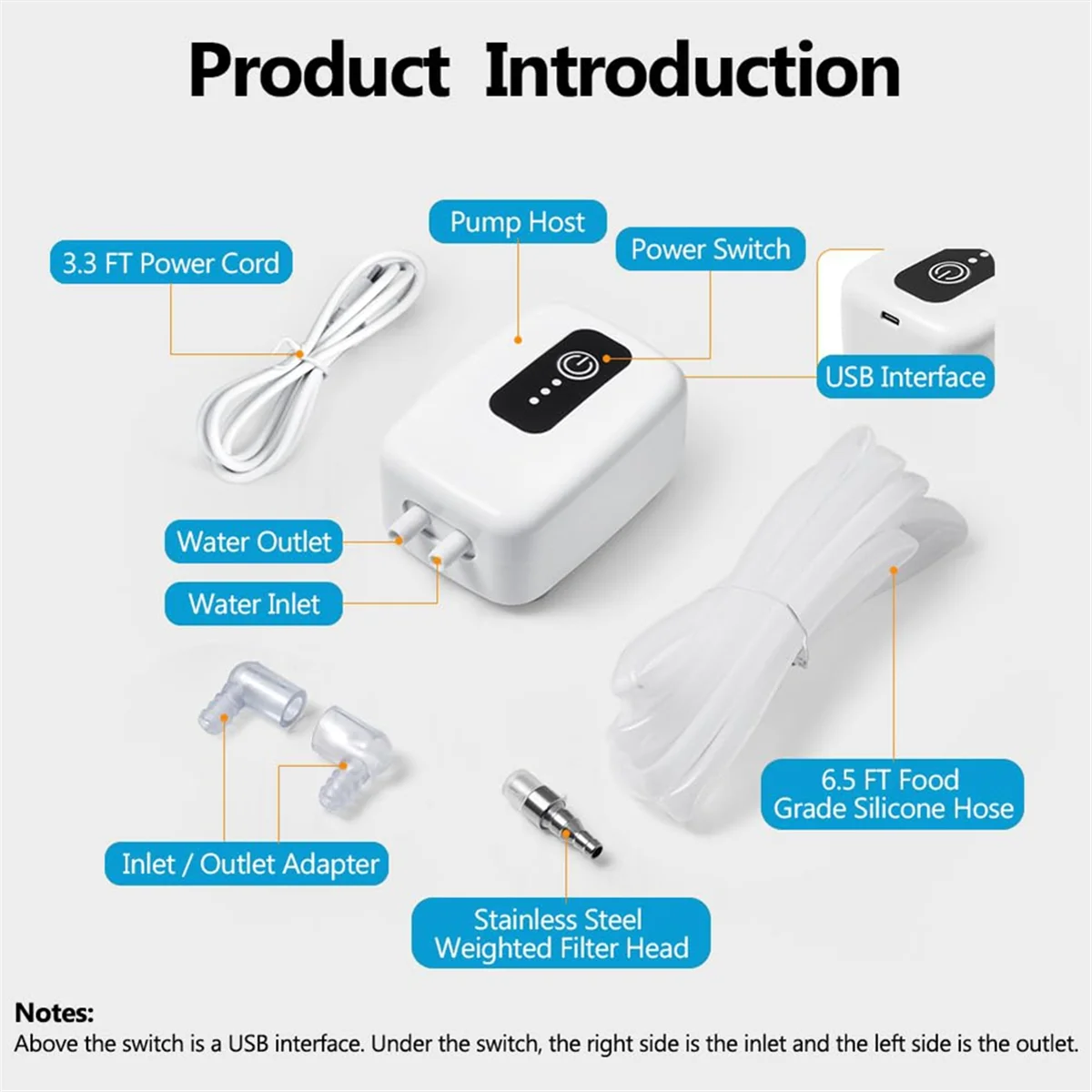 A02V-Rechargeable USB Electric Auto Siphon Pump Electric Auto Siphon Pump For Home Brew, Wine, Beer, Beverages