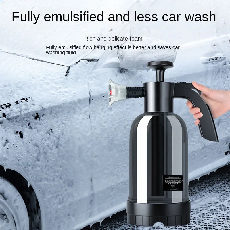 2L Hand Pump Foam Sprayer with 3 Nozzles for Car Wash - image 3