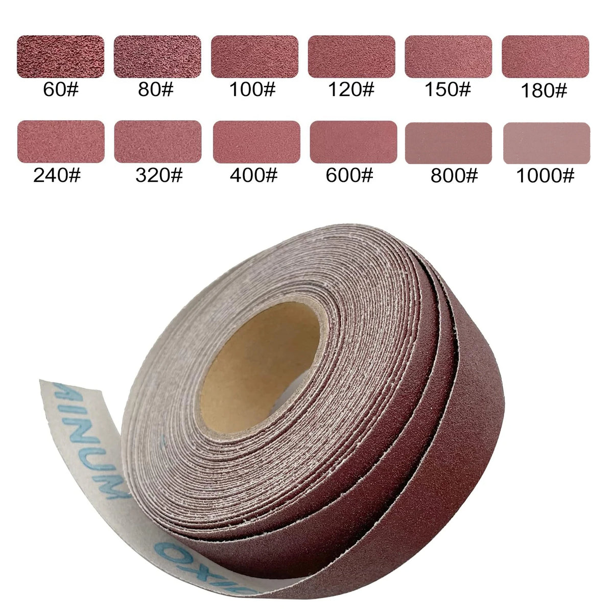 1inch Emery Cloth Rolls, Continuous Sandpaper (2m / 5m) Suitable for Wood Sanding, Metal Polishing, Car Detailing