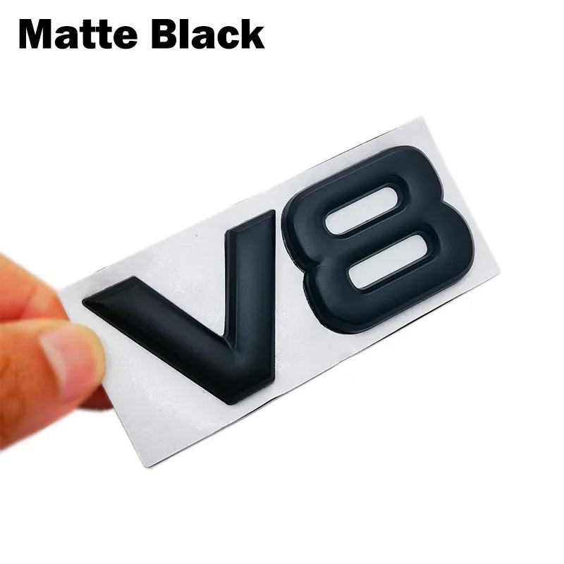 V8 Metal Car Emblem Badge - Waterproof Trunk Decal Sticker - image 10