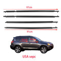 4Pcs Black Window Rubber Trim For RAV4 2009-2012 Weatherstrip Seal Side Door Glass Replacement Belt Waterproof 75720-0R020