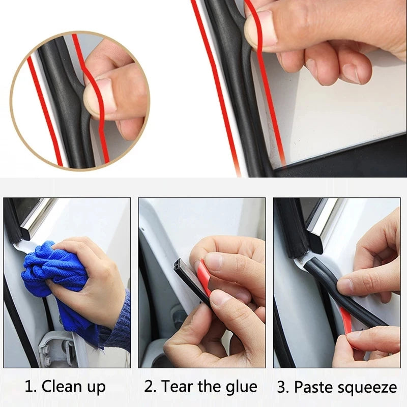 Universal 500cm Car Door Weatherproof Seal Strip - image 10