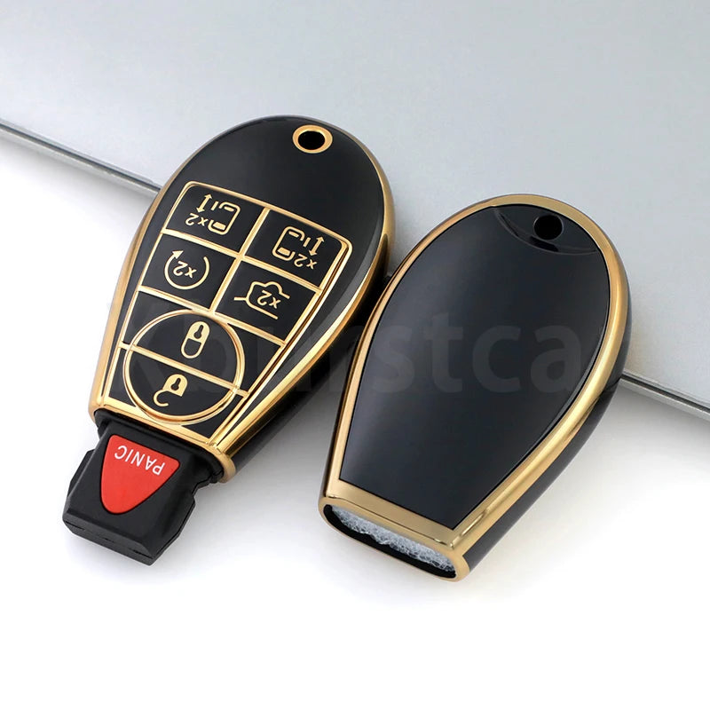 TPU Car Key Fob Cover Case for Dodge Jeep Chrysler - image 5