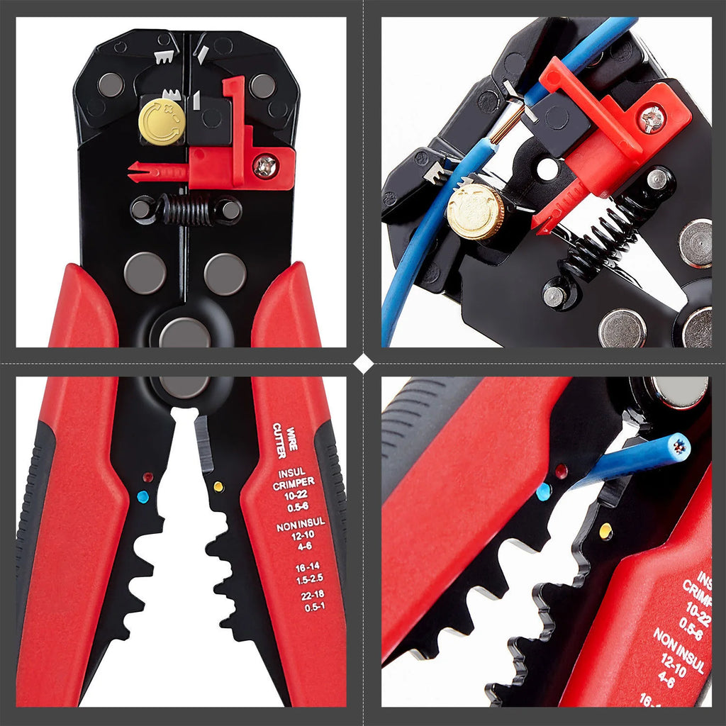 Self Adjusting Wire Stripper Tool with Wire Crimper and Cutters, Automatic Wire Stripper, Wire Stripper and Crimping Tool