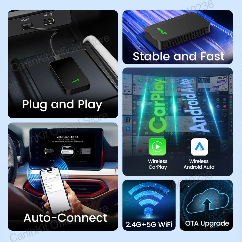 CarlinKit 5.0 C2Air Wireless CarPlay Android Auto Adapter for Cars - image 3