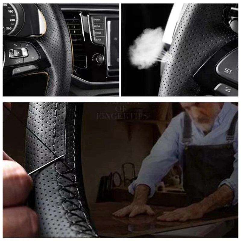 Microfiber Leather Steering Wheel Cover for Chevy/GMC Truck - image 5