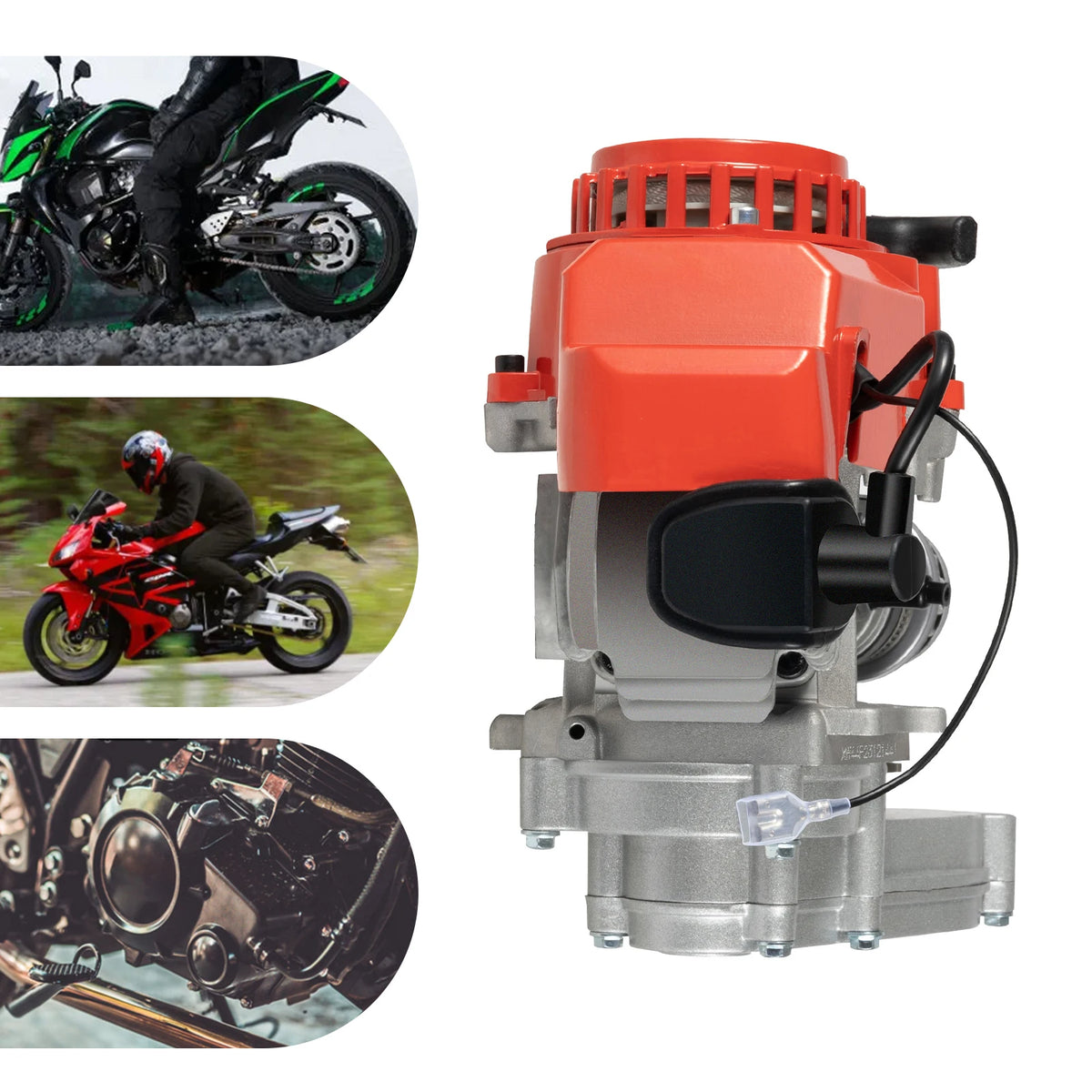 49cc 2-Stroke Engine with CVT Gearbox for Pocket Bikes and Mini ATVs