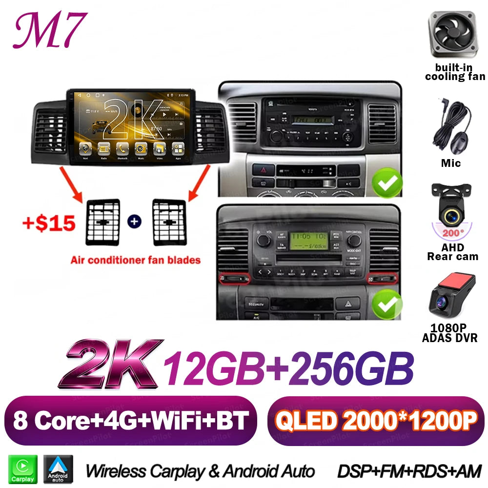 Android Car Multimedia Player for Toyota Corolla 2000-2006 - image 10