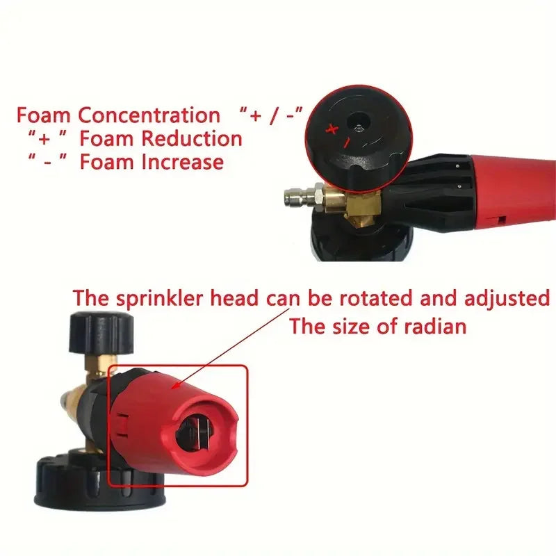 3800PSI Foam Cannon for Nilfisk KEW, G1/4 Thread Connect Adjustable Snow Foam Sprayer for Car Detailing & Commercial Cleaning