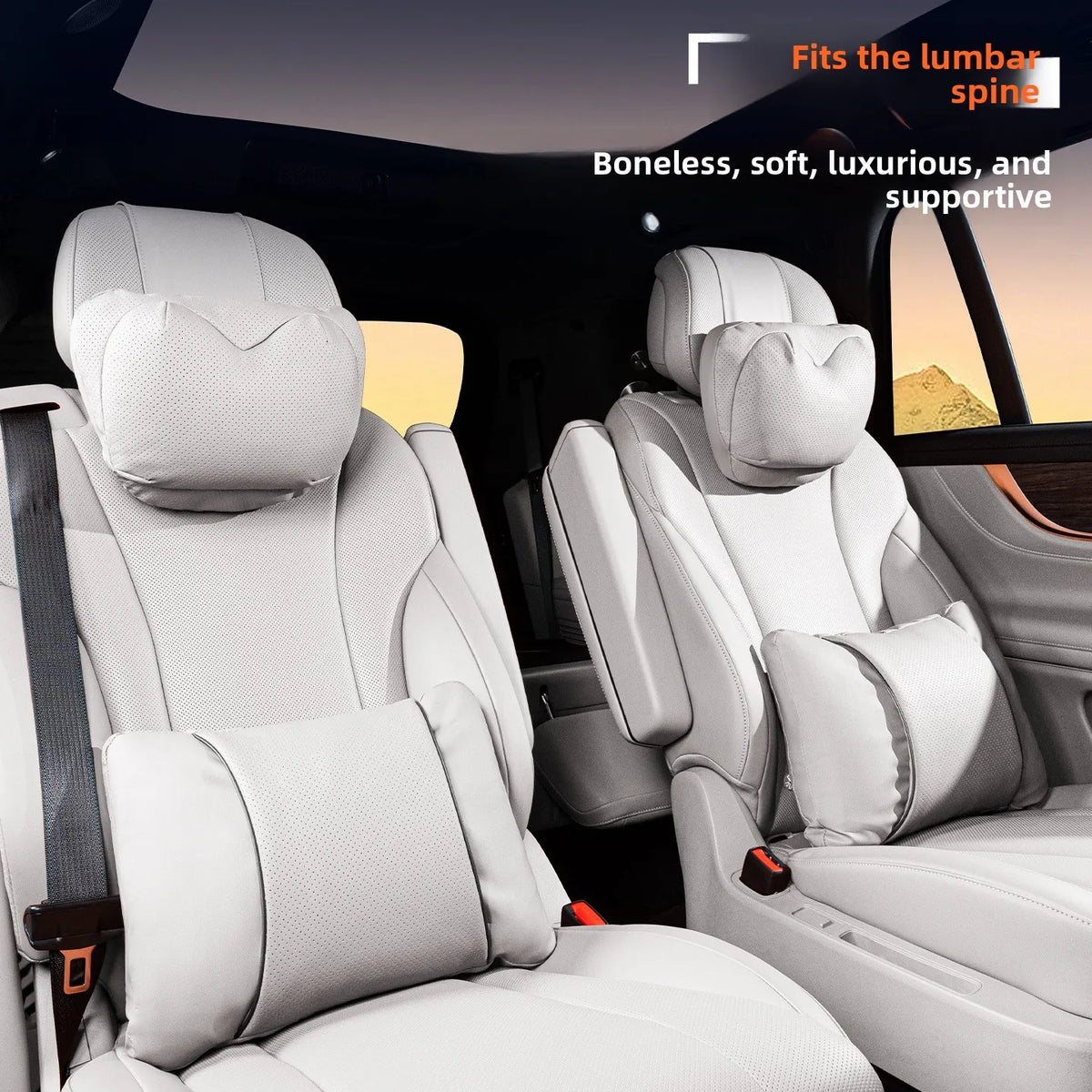 Perforated Artificial Leather Car Headrest or Backrest Cushion