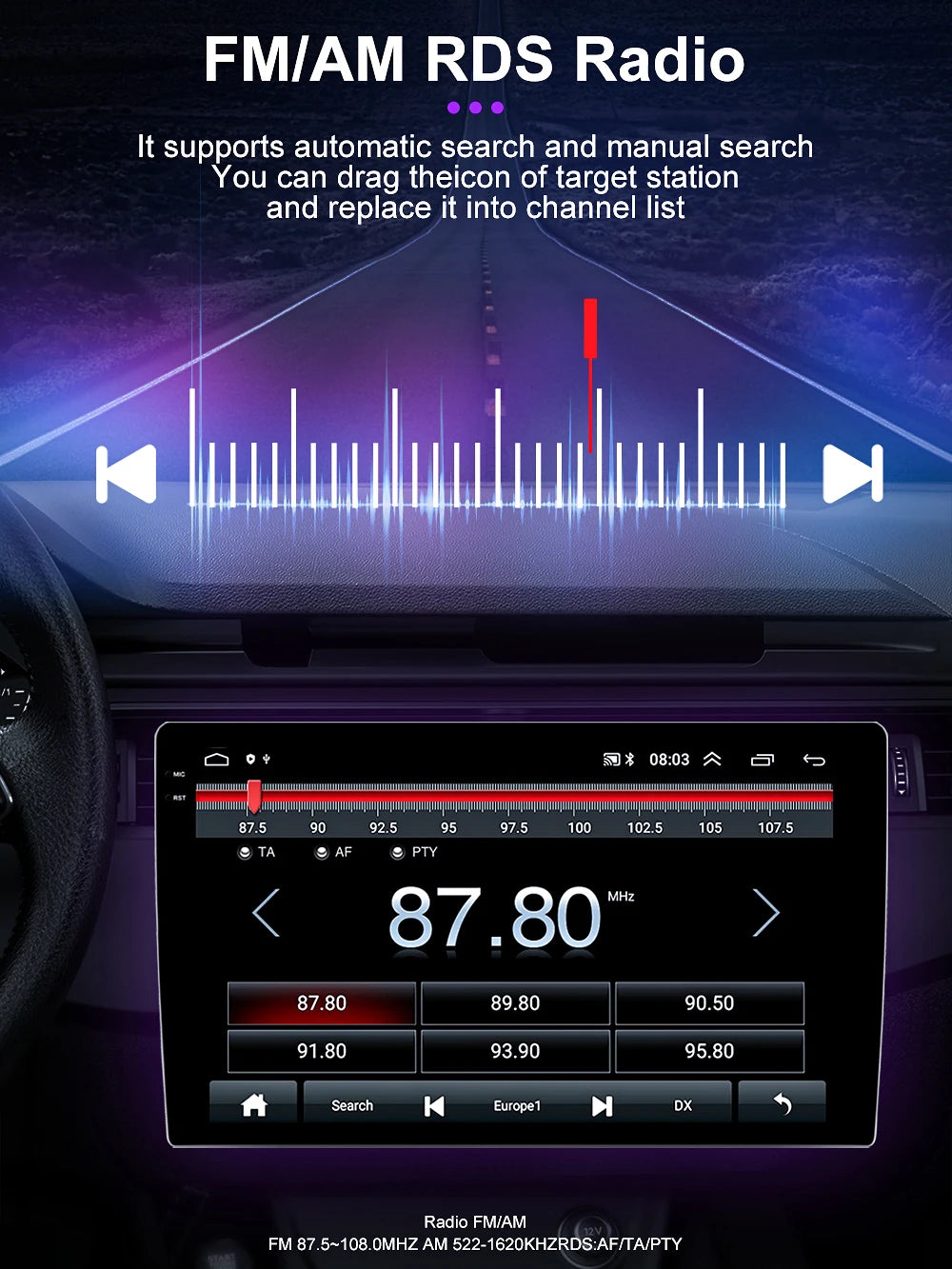 9 Inch Android Car Stereo for 2002-2005 Dodge RAM with CarPlay - image 3