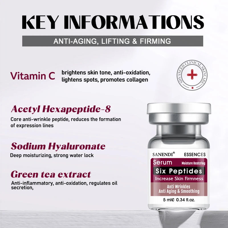6 Peptide Hyaluronic Acid Serum – Acne Solution & Anti-Aging - image 3