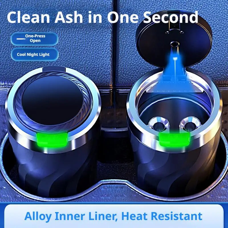 LED Car Ashtray – Portable Smokeless Auto Ash Cup