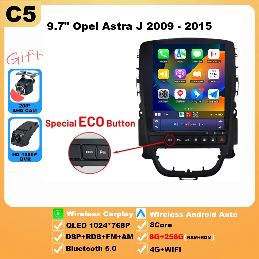 9.7-inch Android Car Radio for Opel Astra J 2009-2015 GPS WiFi - image 12