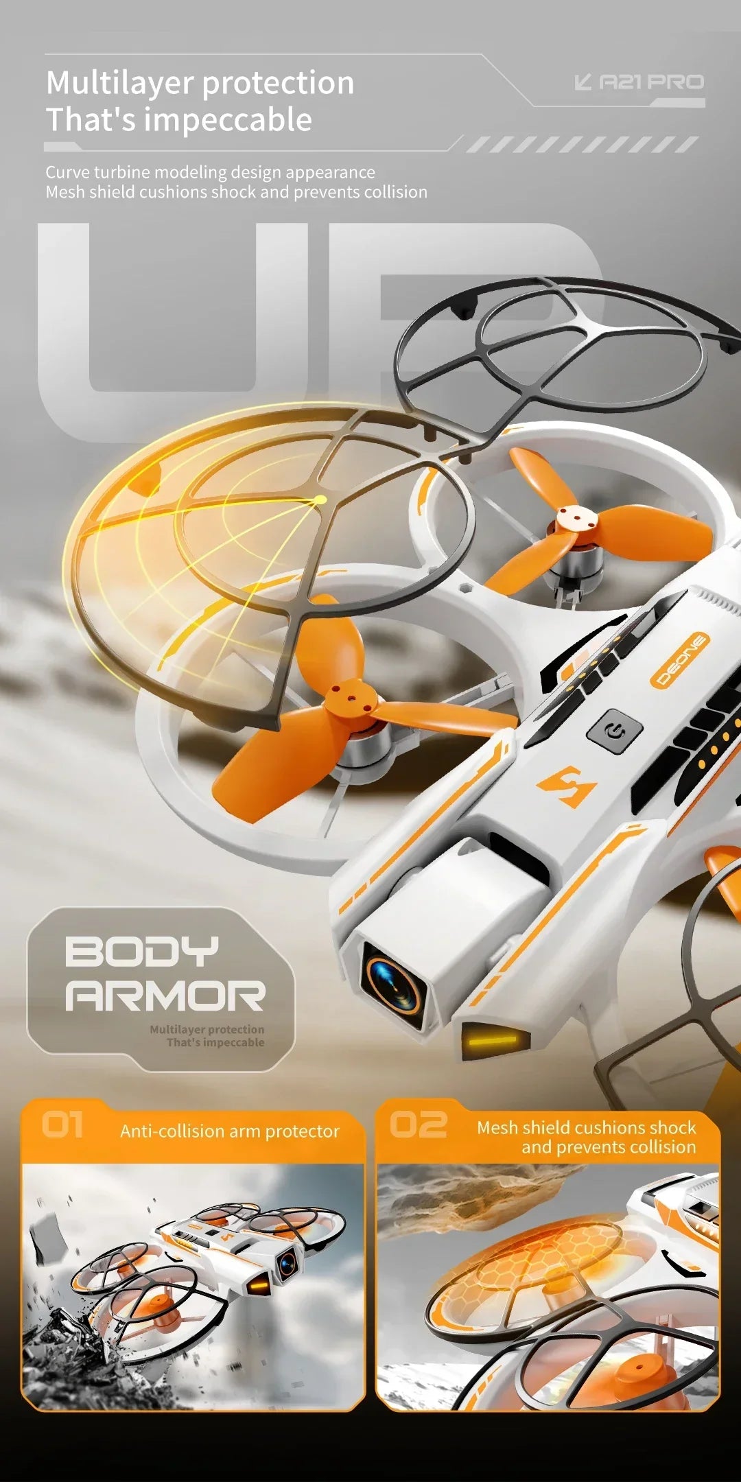 A21 PRO 8K Dual Camera Drone with Screen Brushless Obstacle Avoidance - image 9