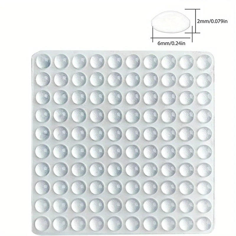 100pc Clear Silicone Anti-Collision Bumper Pads for Cabinets and Drawers - view 21