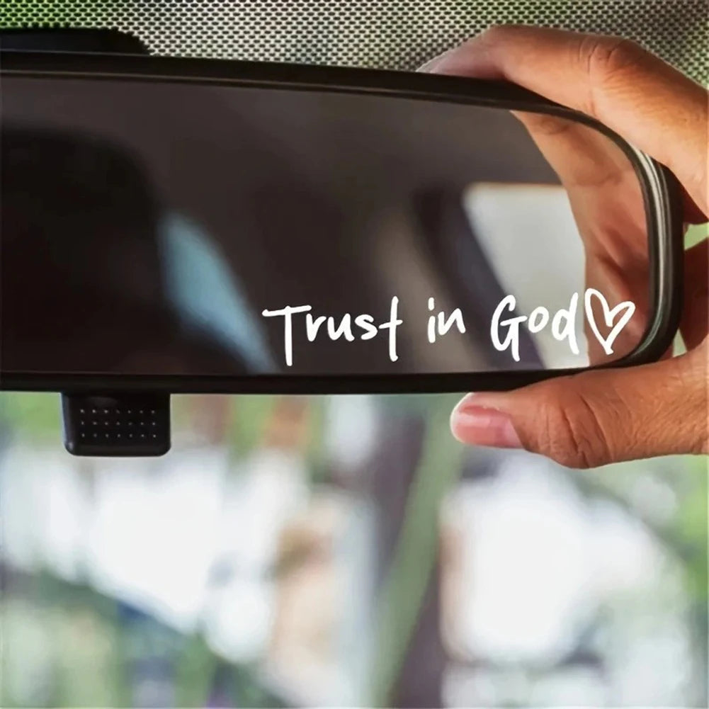 Trust In God Rearview Mirror Car Decal
