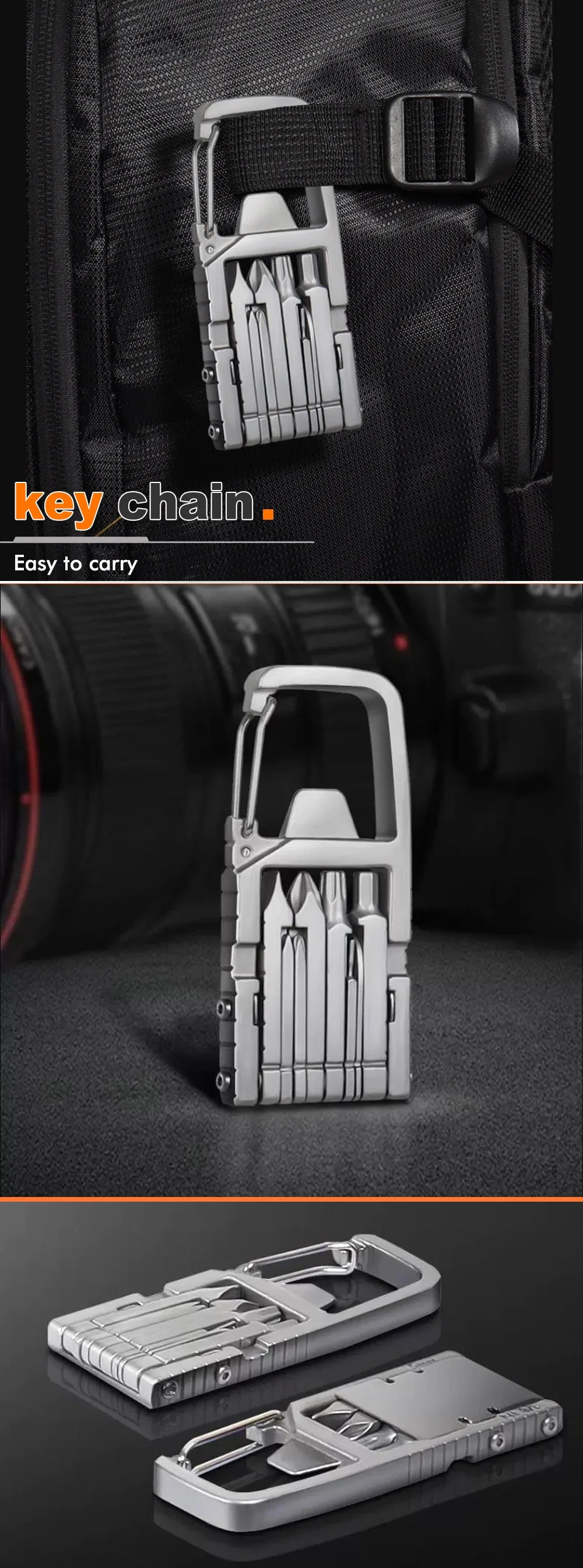 13-in-1 Folding Keychain Multi-Tool, Screwdriver & Corkscrew - image 10